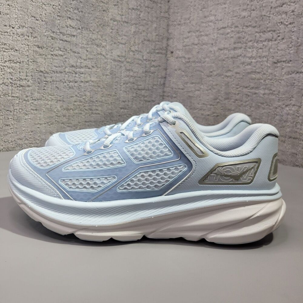 Hoka One One Clifton One9 Unisex Size W9.5 M8.5 Light Blue Running Shoes 1155370